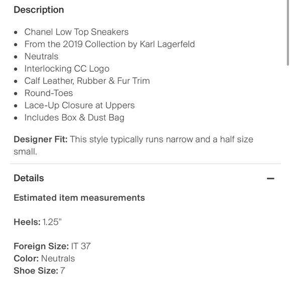 Chanel 2019 interlocking CC logo sneaker - Picture 6 of 7